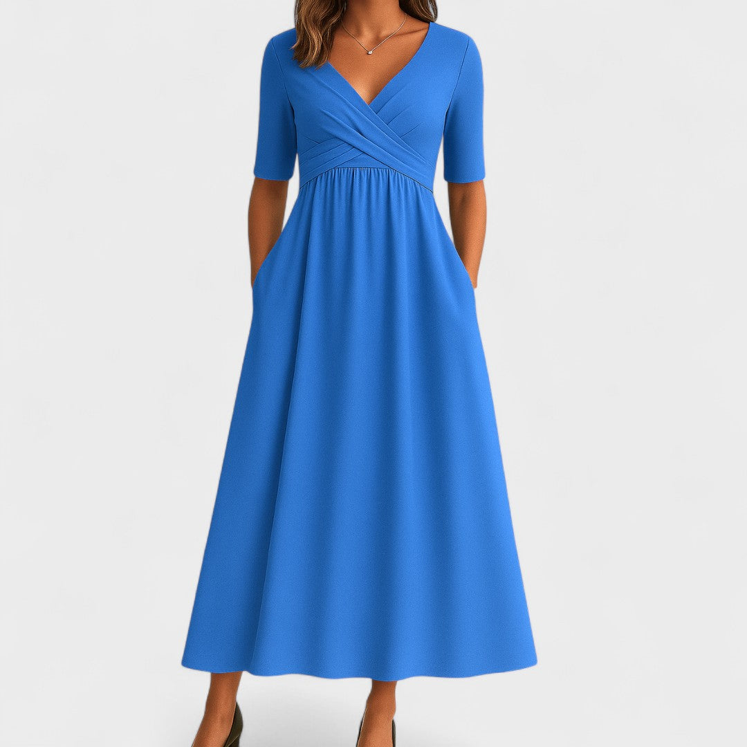 Clay Abito Donna Estivo Linea A – Vestito Midi Leggero, Casual Elegante Quotidiano