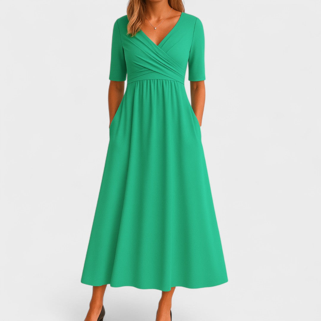 Clay Abito Donna Estivo Linea A – Vestito Midi Leggero, Casual Elegante Quotidiano