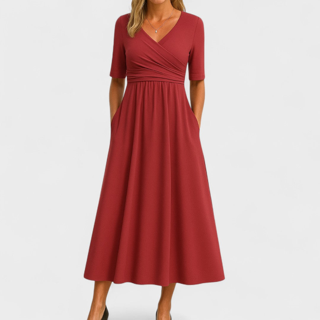 Clay Abito Donna Estivo Linea A – Vestito Midi Leggero, Casual Elegante Quotidiano