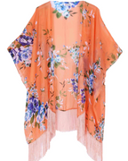 Isabel Kimono Dámsky – Plážový prehoz z boho šifónu oversize s predným rozparkom
