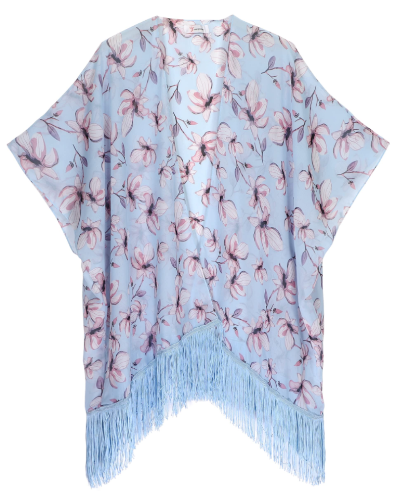 Isabel Kimono Dámsky – Plážový prehoz z boho šifónu oversize s predným rozparkom