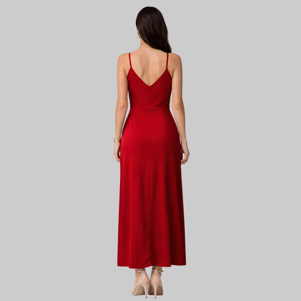 Lanie Abito Donna Slip Dress Elegante – Vestito con Scollo Profondo e Spacco