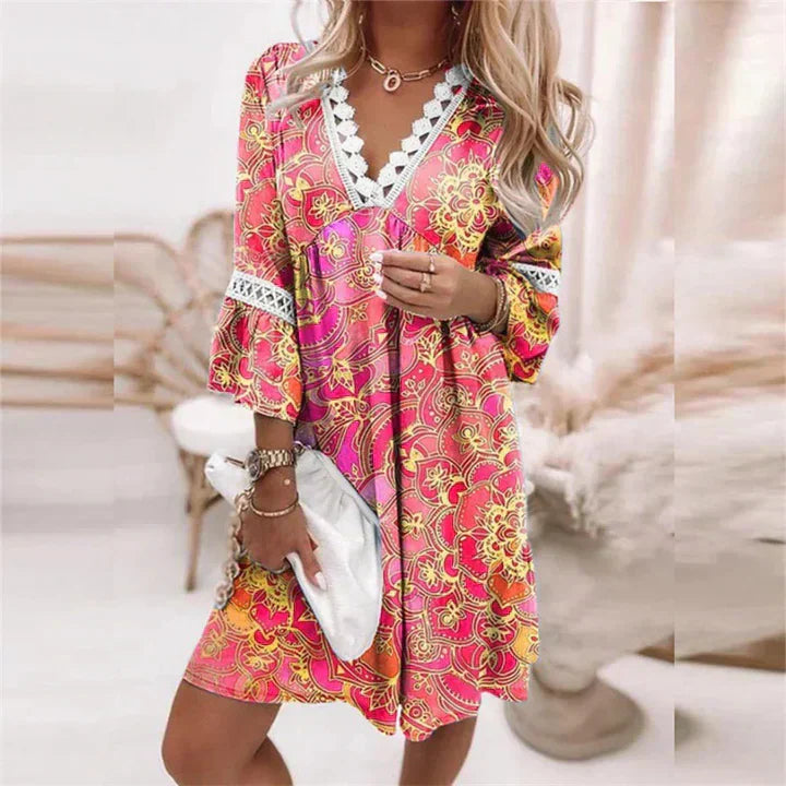 Vestido de Verano Cassandra para Mujer – Floral Ligero, Línea Fluida y Estilo Elegante Casual