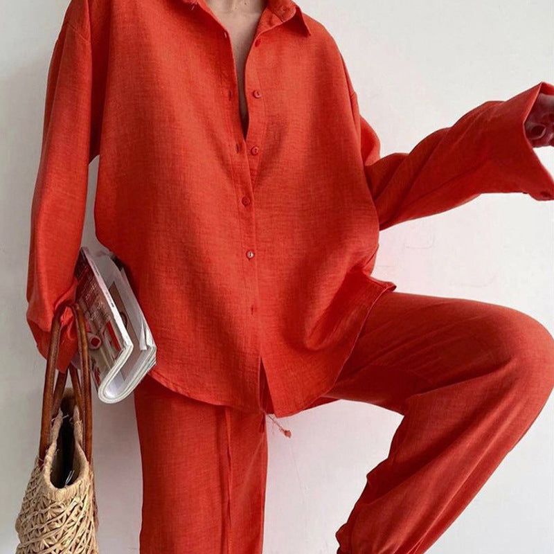 Ensemble Lisa Femme Lin – Tenue d'été Deux Pièces, Pantalon Palazzo, Taille Ajustable