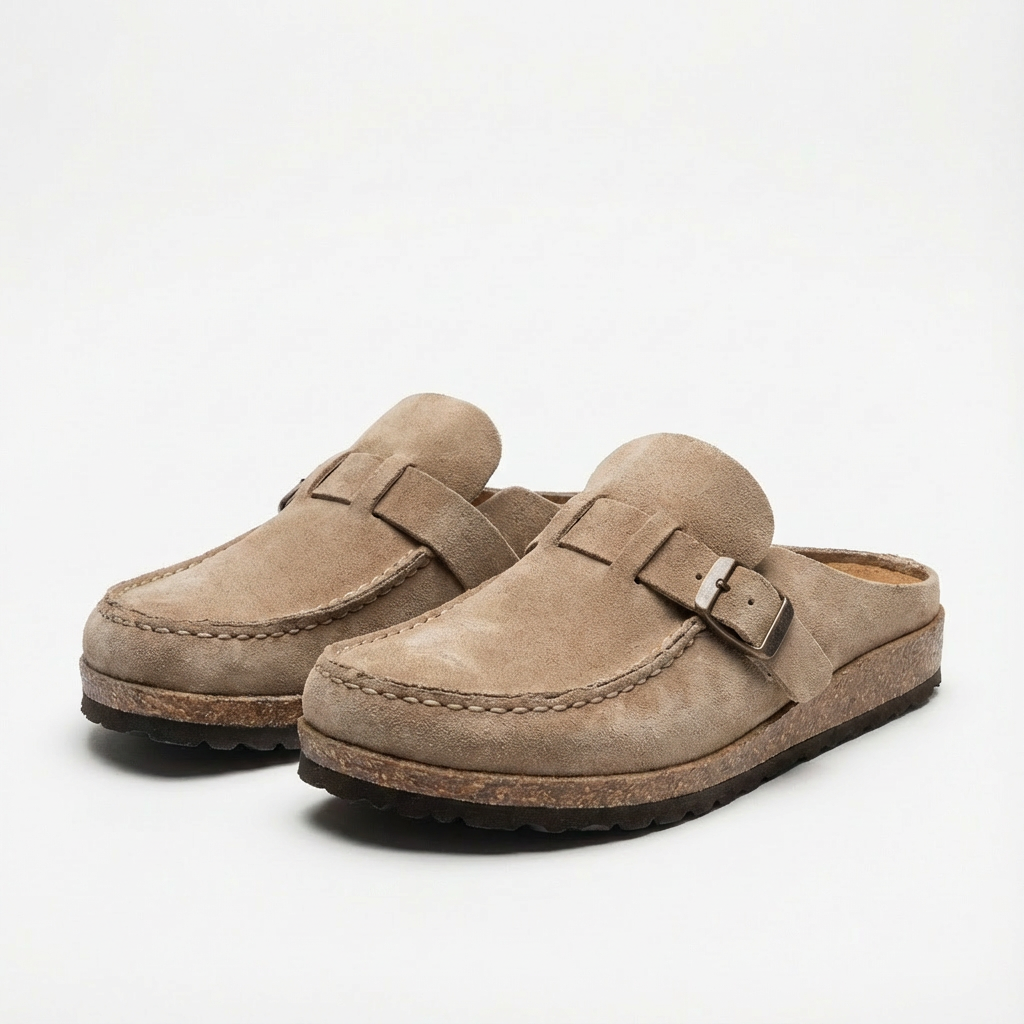 Clara Zoccoli Donna Mule – Fibbia Regolabile, Suola Ergonomica Vintage Chic