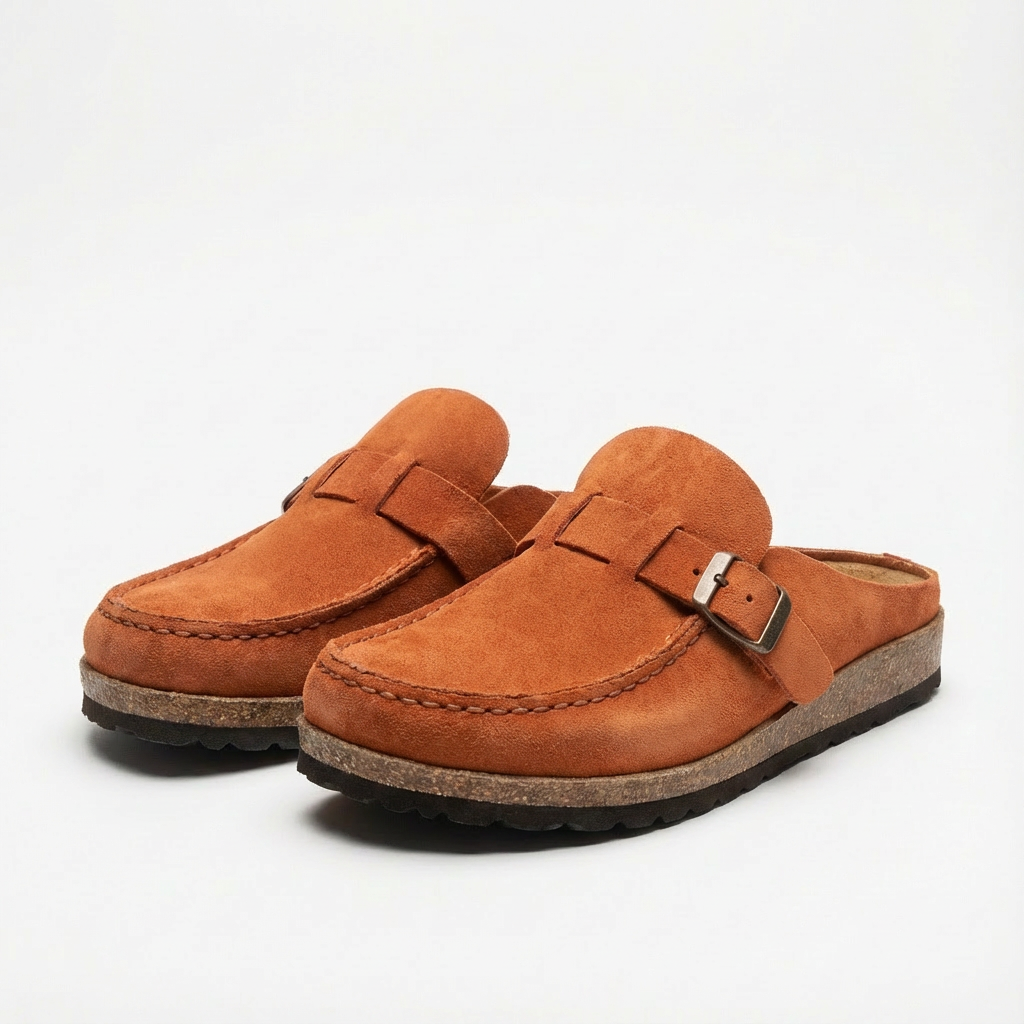 Clara Zoccoli Donna Mule – Fibbia Regolabile, Suola Ergonomica Vintage Chic