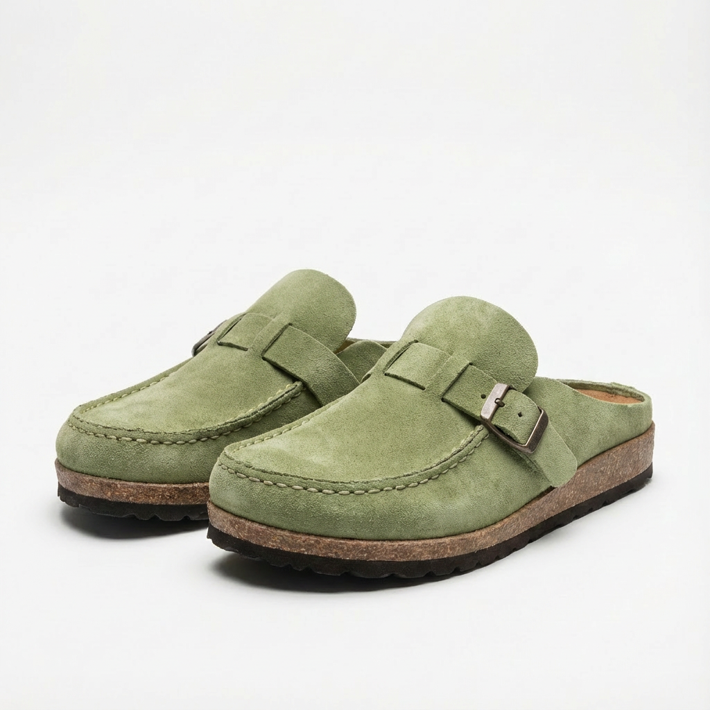 Clara Zoccoli Donna Mule – Fibbia Regolabile, Suola Ergonomica Vintage Chic