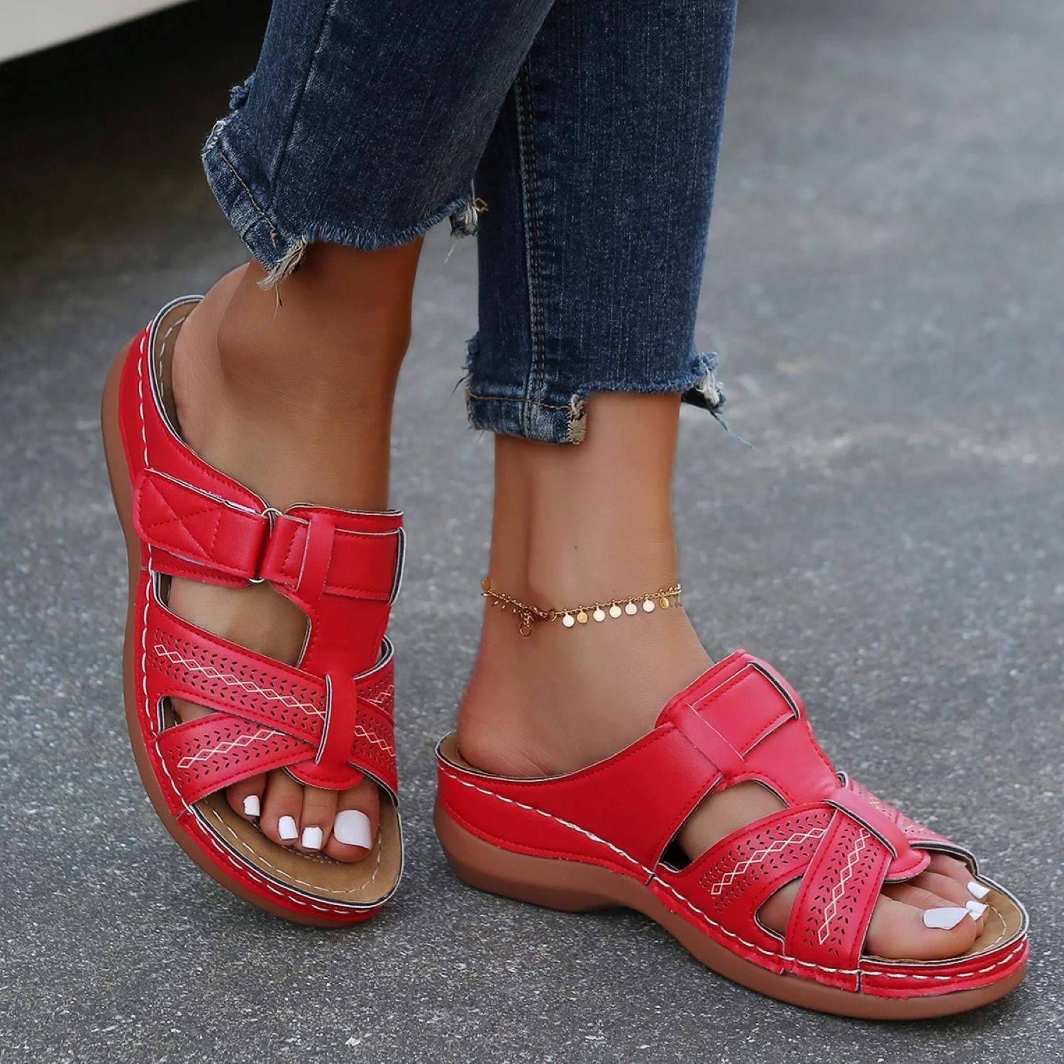 Wessa Sandali Donna Mule – Cinturini Incrociati, Suola Alta Comfort Estivo