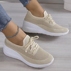 Gina Zapatillas Mujer Transpirables – Ligeras con Cordones, Confort Casual Chic