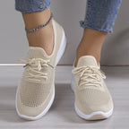 Gina Zapatillas Mujer Transpirables – Ligeras con Cordones, Confort Casual Chic