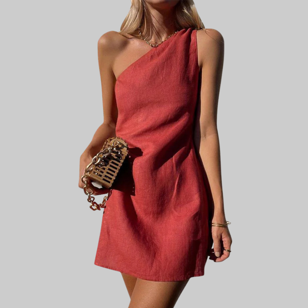 Emelia Vestito Cocktail Donna – Taglio Asimmetrico, Linea Aderente & Eleganza Moderna