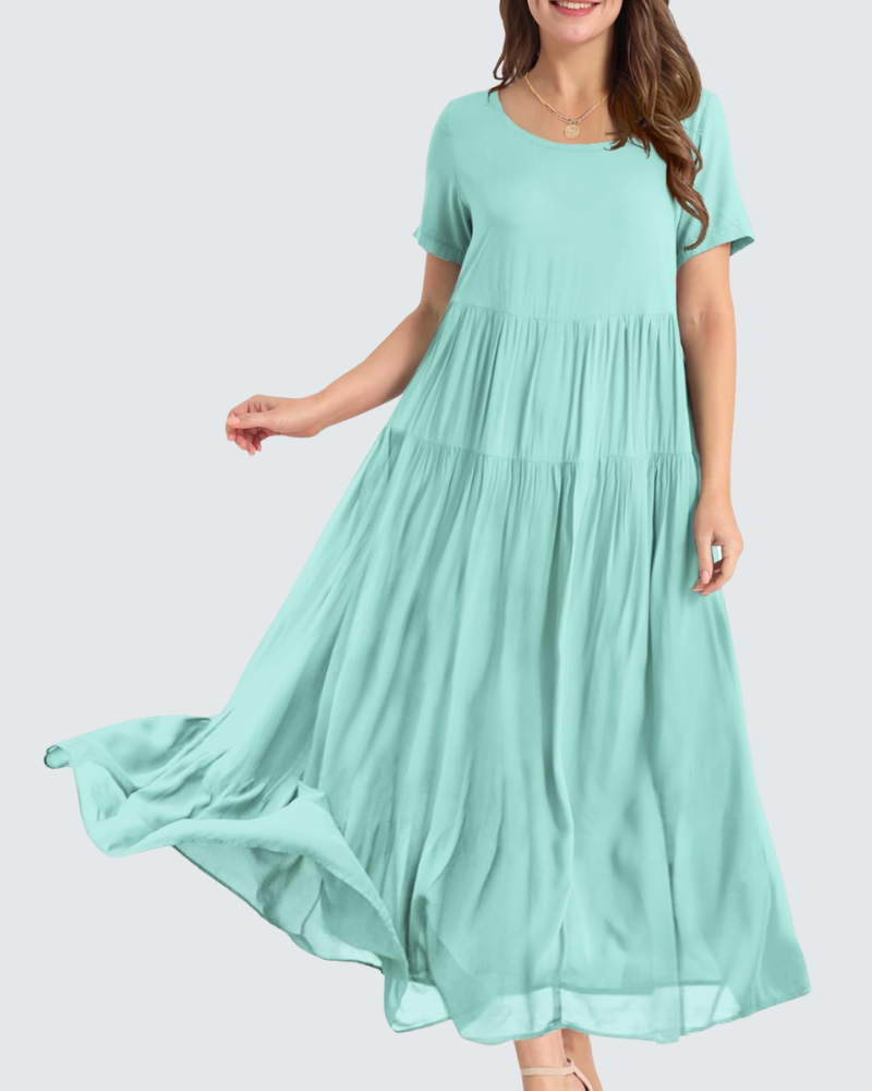 Madison Abito Maxi Donna – Vestito Boho in Cotone con Stampa Floreale e Tasche