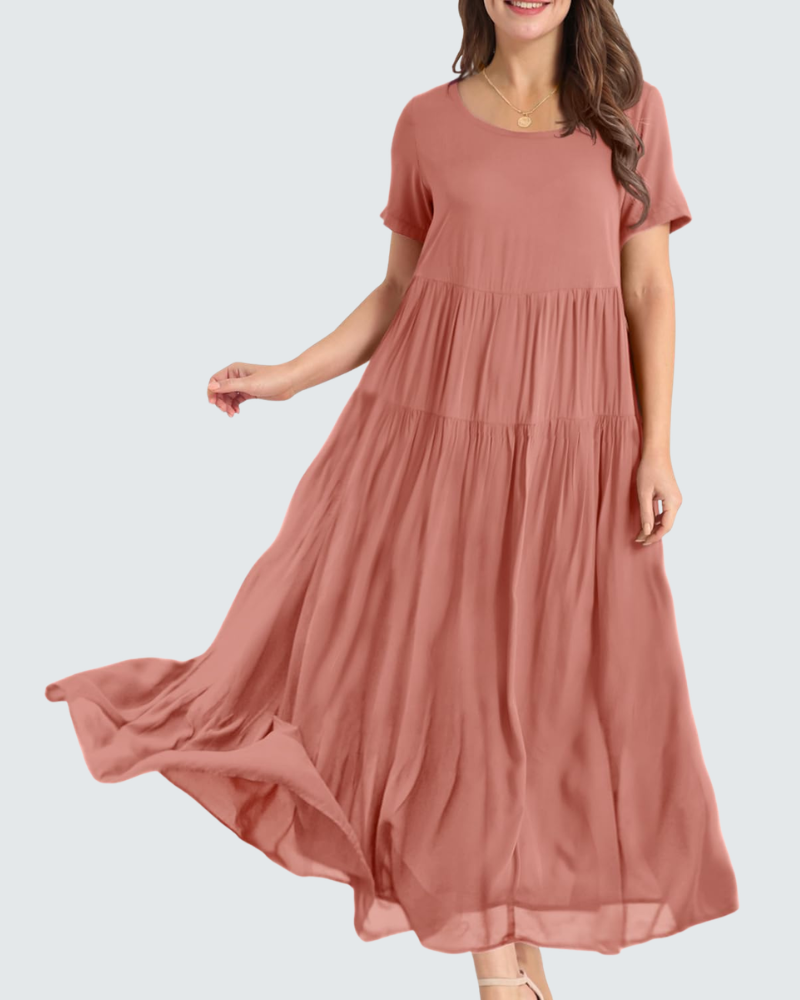 Madison Abito Maxi Donna – Vestito Boho in Cotone con Stampa Floreale e Tasche