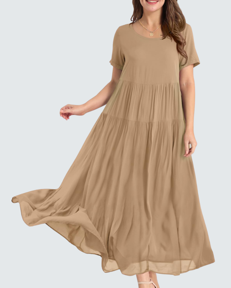 Madison Abito Maxi Donna – Vestito Boho in Cotone con Stampa Floreale e Tasche