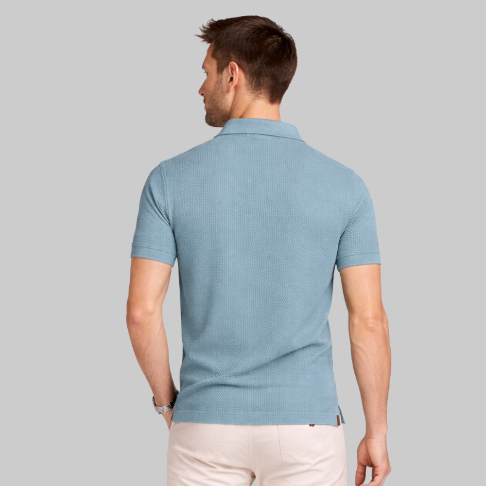 Marco Polo Uomo Strutturata – Maglia Elegante con Colletto Aperto e Vestibilità Moderna