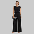 Maruja Set Donna Elegante Due Pezzi – Completo Top Scollo a V e Pantaloni Ampi