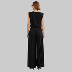 Maruja Set Donna Elegante Due Pezzi – Completo Top Scollo a V e Pantaloni Ampi