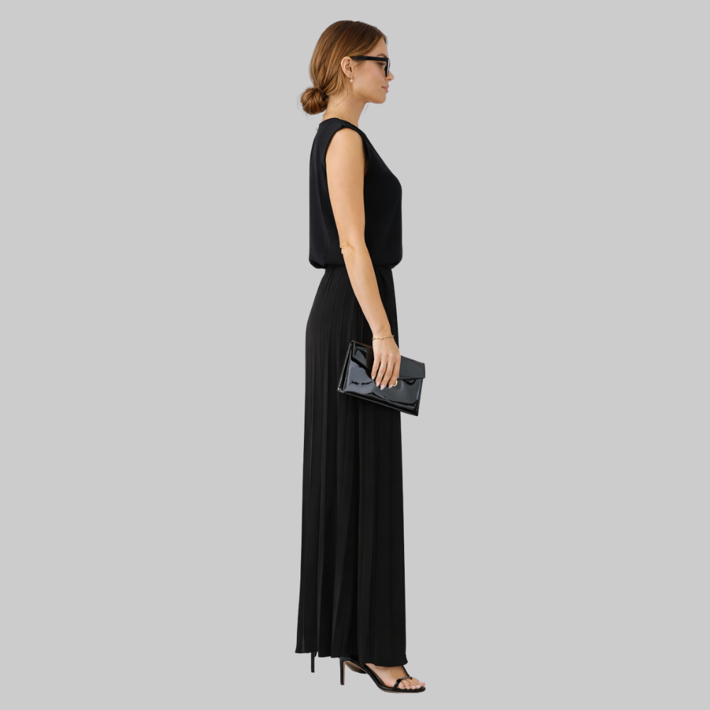 Maruja Set Donna Elegante Due Pezzi – Completo Top Scollo a V e Pantaloni Ampi