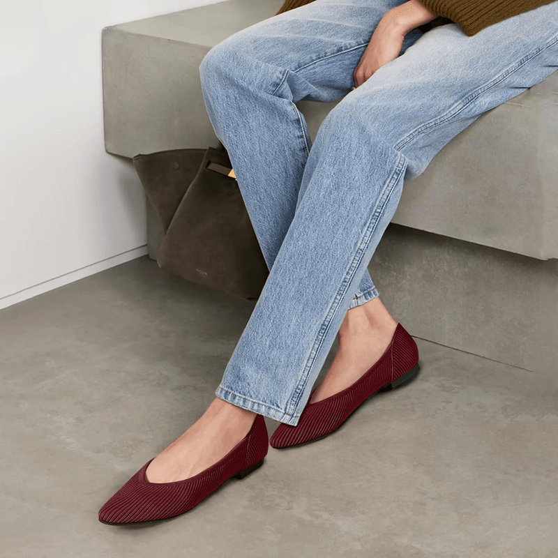 Ballerines Femme Virelle – Bout Pointu, Maille Respirante & Confort Quotidien
