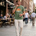 Mario T-Shirt Estiva da Uomo – Maglietta Grafica Vintage con Stampa Tramonto