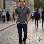 Andrea Polo para Hombre con Bolsillo – Polo Casual Elegante en Algodón Ligero