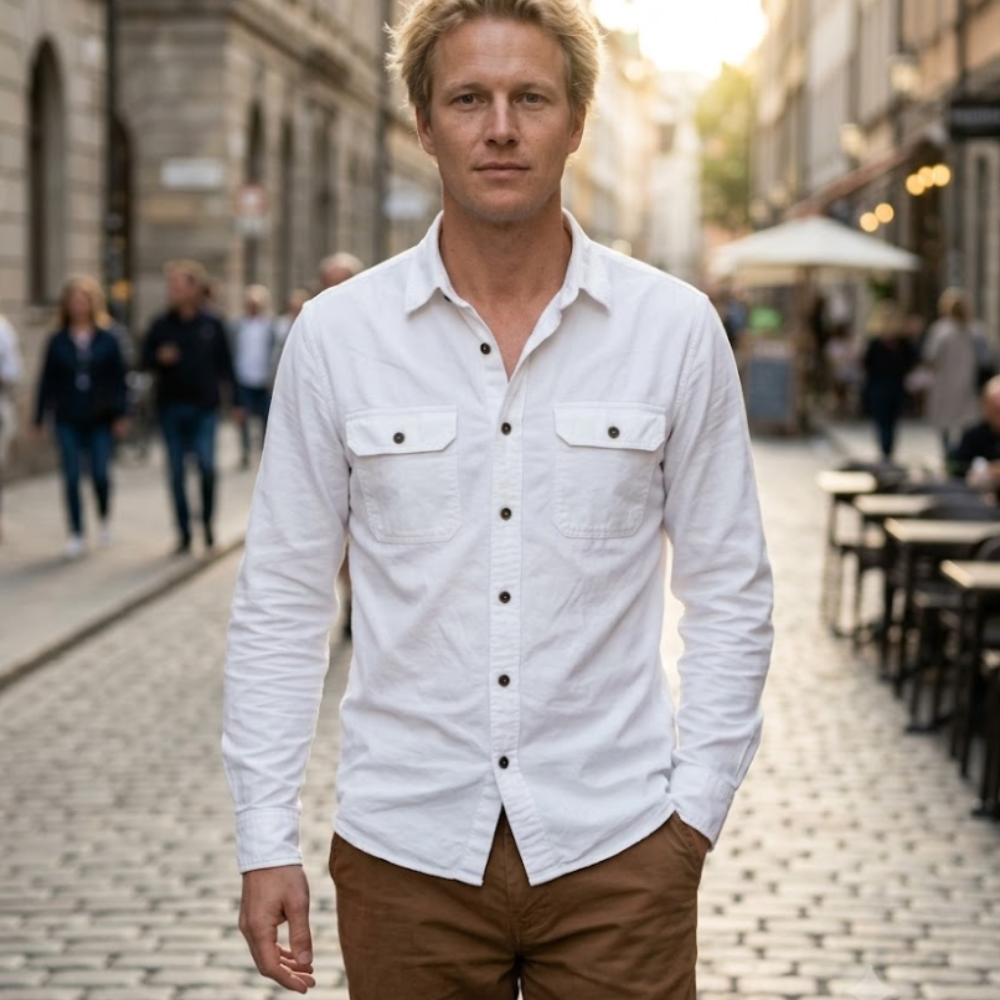 Daniel Camicia Uomo a Maniche Lunghe – Camicia Casual Classica in Cotone Morbido