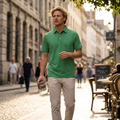 Polo de golf Alessio pour homme – Polo technique Dry-Fit rayé avec protection UV