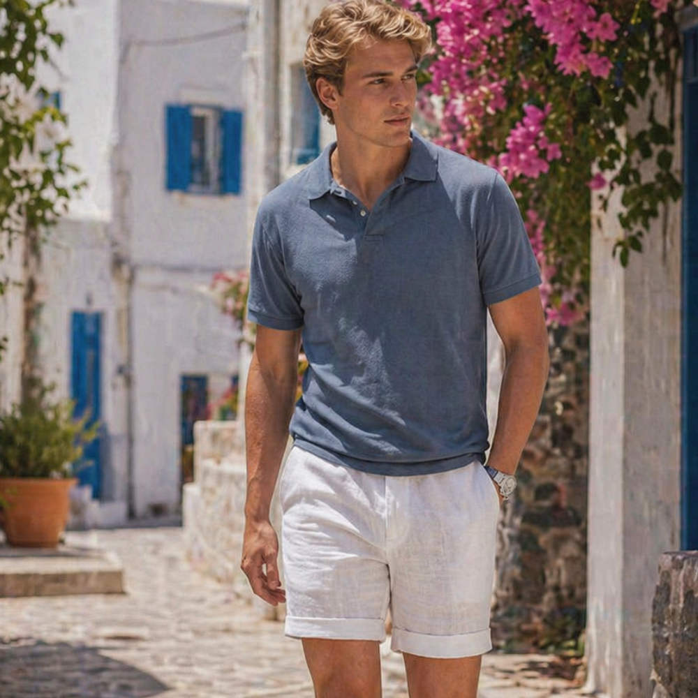 Mariano Men's Linen Shorts – Lightweight Breathable Shorts, Relaxed Casual Fit