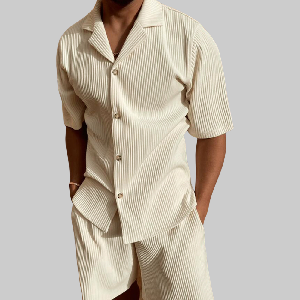 Ibiza Conjunto de Lino para Mujer – Conjunto Elegante de Verano de Dos Piezas, Ligero Casual Chic
