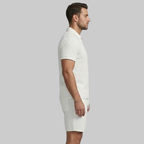 Sevi Set Uomo Estivo Due Pezzi – Completo Waffle con Camicia Zip e Pantaloncini
