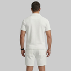 Sevi Set Uomo Estivo Due Pezzi – Completo Waffle con Camicia Zip e Pantaloncini