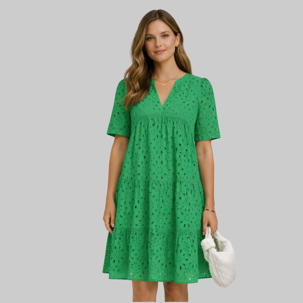Merly Abito Donna Estivo Elegante – Vestito Off-Shoulder con Pizzo e Ruches