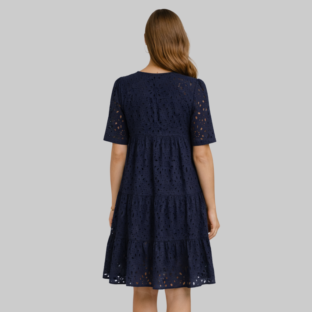 Merly Abito Donna Estivo Elegante – Vestito Off-Shoulder con Pizzo e Ruches