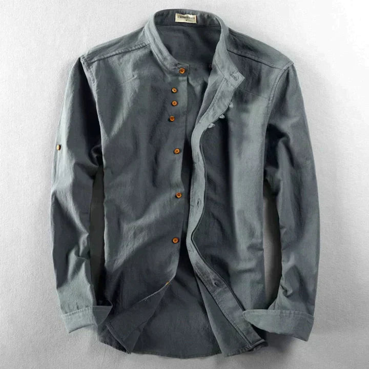 Oscar Camisa Hombre Estilo Japonés – Katana Casual Elegante, Ligera, Ajuste Amplio