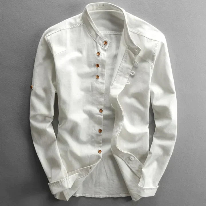 Oscar Camisa Hombre Estilo Japonés – Katana Casual Elegante, Ligera, Ajuste Amplio