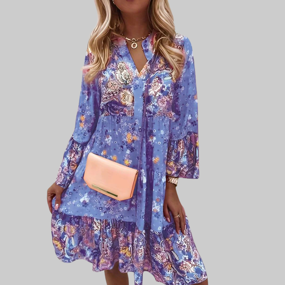 Pascale Vestito Maxi Donna – Boho Floreale, Linea Fluida & Stile Elegante Estivo