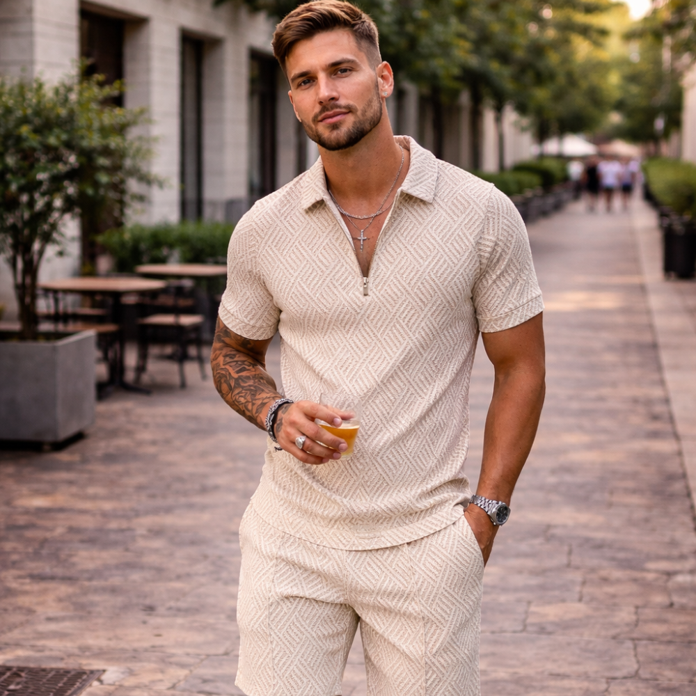 Ensemble Estival Homme Oliver – Coton et Lin, Tenue Casual Respirante & Confort Estival