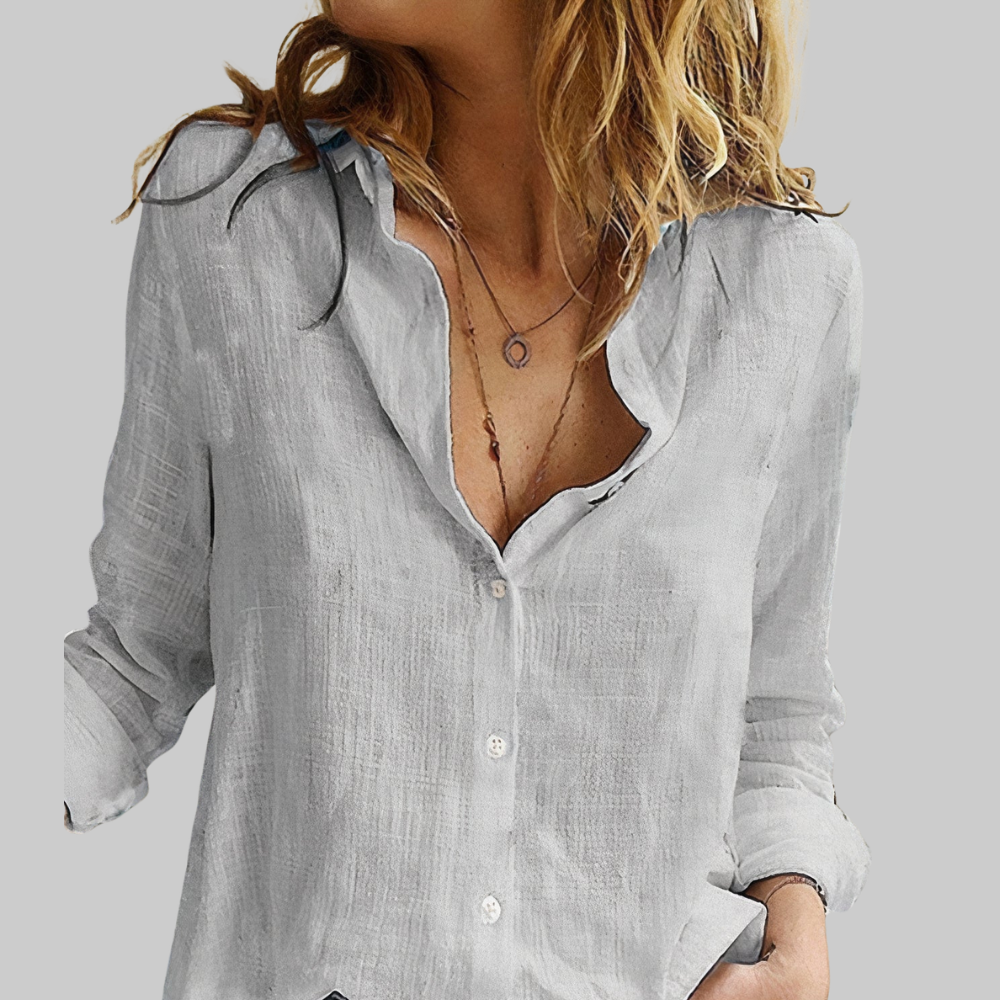 Elianna Blusa Donna – Lino Naturale, Traspirante & Design Elegante Casual Chic