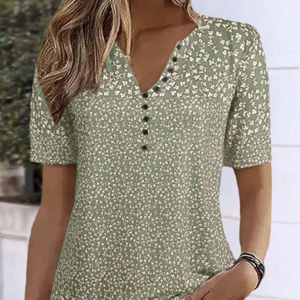 Naomi Top Donna – T-Shirt Floreale, Vestibilità Relaxed & Cotone Morbido Casual