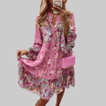 Pascale Vestito Maxi Donna – Boho Floreale, Linea Fluida & Stile Elegante Estivo