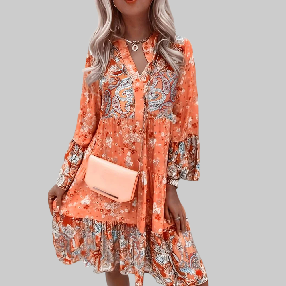 Pascale Vestito Maxi Donna – Boho Floreale, Linea Fluida & Stile Elegante Estivo