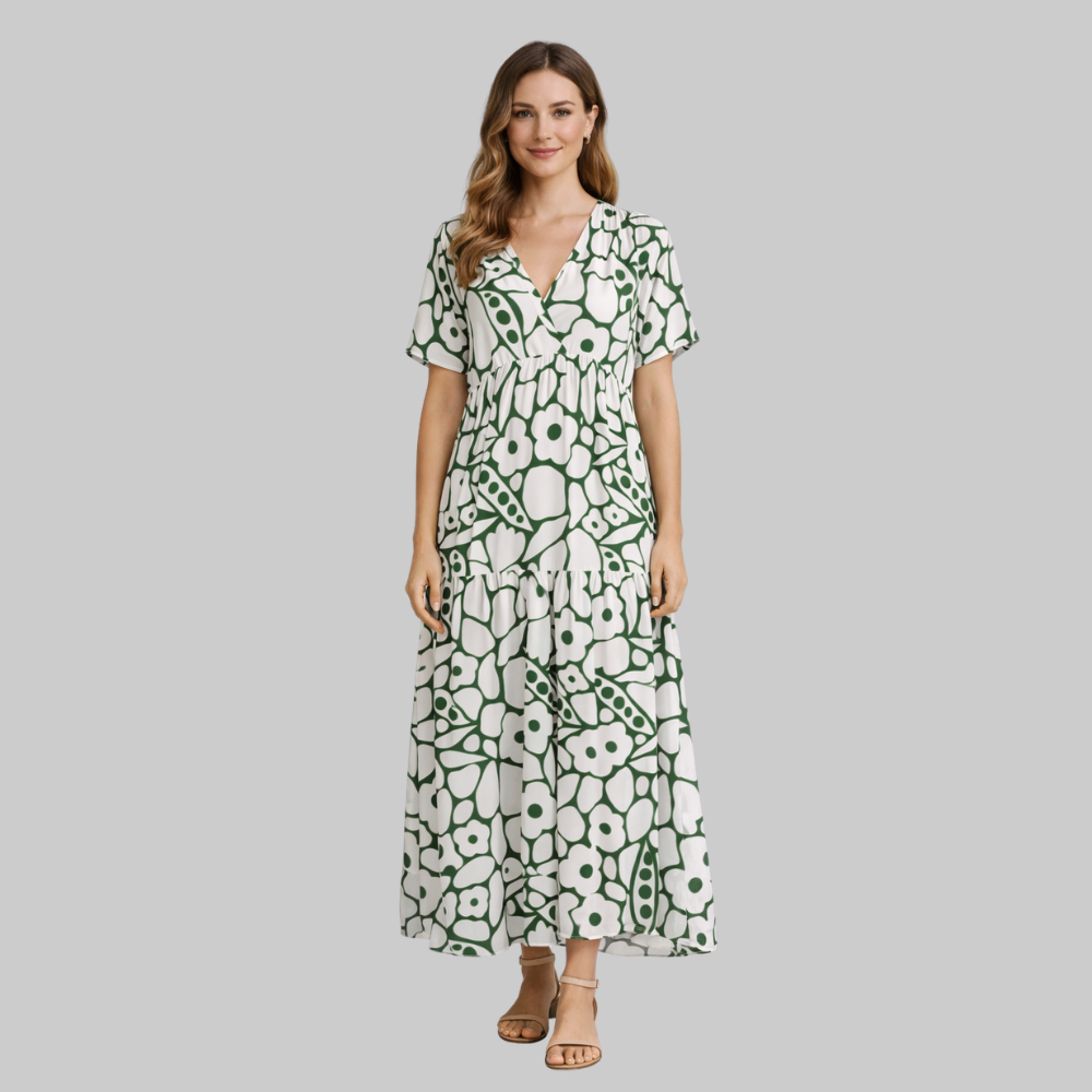 Olivia Vestido Ligero de Mujer de Verano – Vestido Casual con Escote en V Fluido