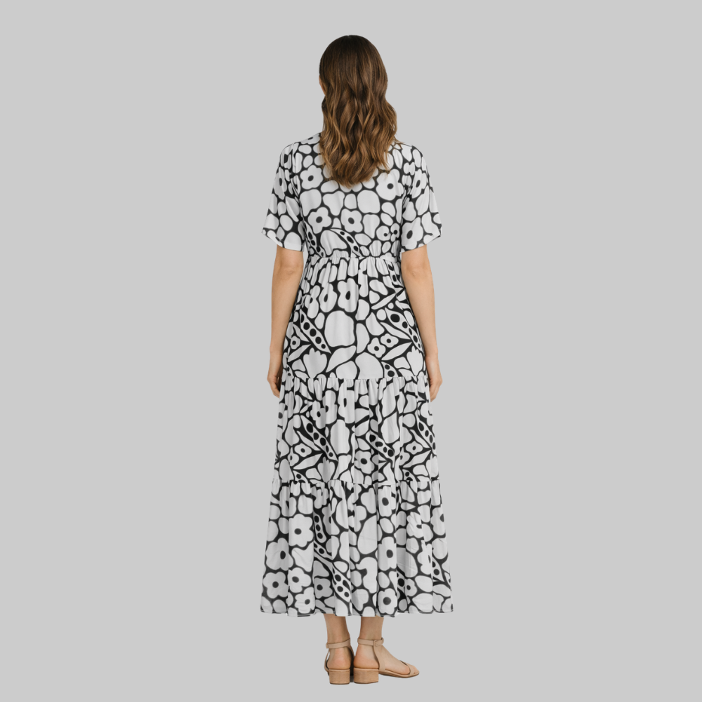 Olivia Vestido Ligero de Mujer de Verano – Vestido Casual con Escote en V Fluido