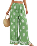 Cassandra Pantaloni Donna Boho – Vita Alta, Stampa Floreale & Tasche Laterali