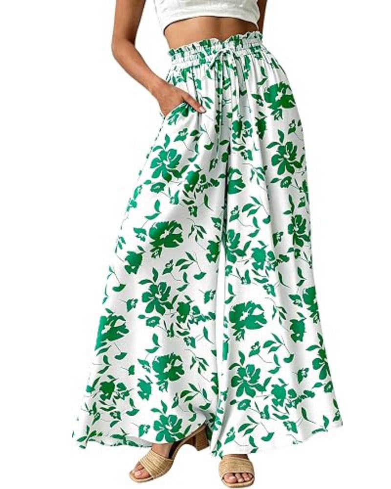 Lydia Pantaloni Donna Palazzo – Vita Alta, Gamba Larga & Tasche Laterali