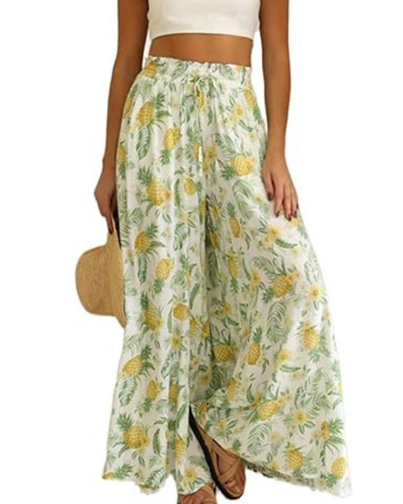 Lydia Pantaloni Donna Palazzo – Vita Alta, Gamba Larga & Tasche Laterali