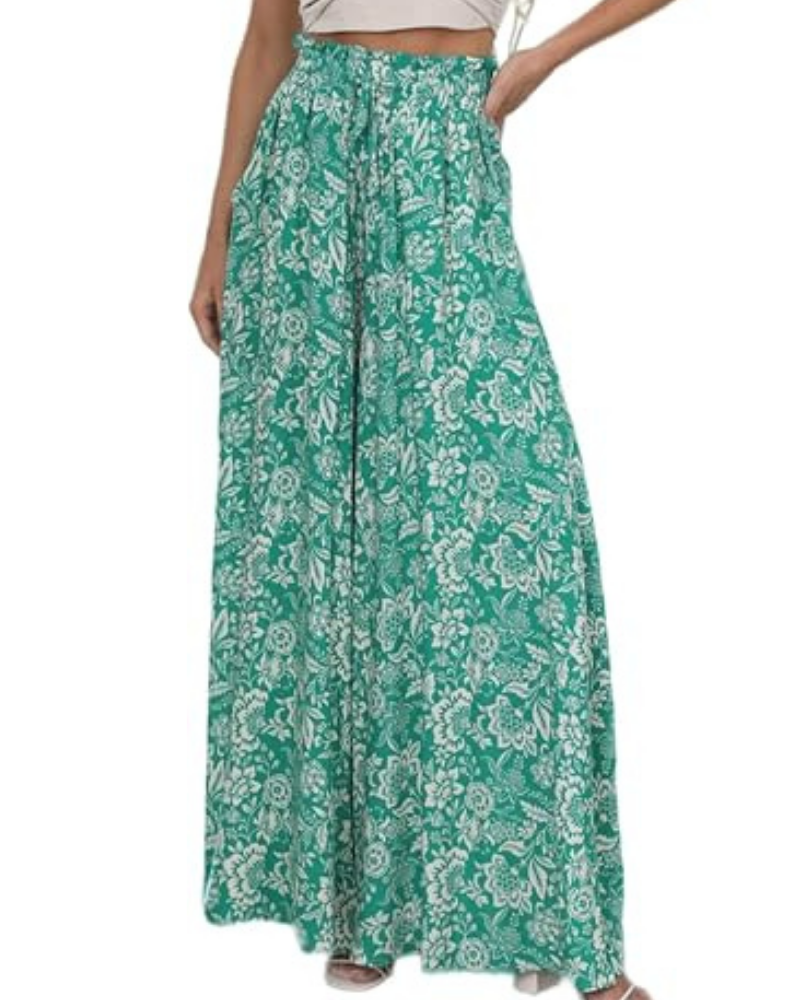 Lydia Pantaloni Donna Palazzo – Vita Alta, Gamba Larga & Tasche Laterali