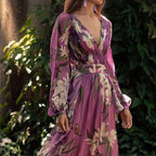 Natalia Vestido Maxi Mujer – Floral Elegante, Tejido Ligero y Estilo Refinado de Verano