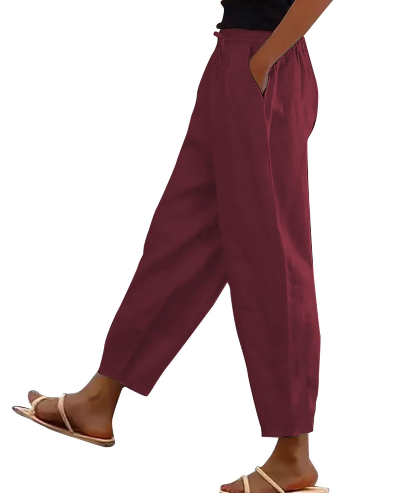 Olivia Women's Linen Cargo Shorts – Comfortable Waist, Pockets & Casual Summer Fit