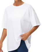 Naomi T-shirt Donna Oversize – Girocollo, Spalle Scese & Tessuto Morbido